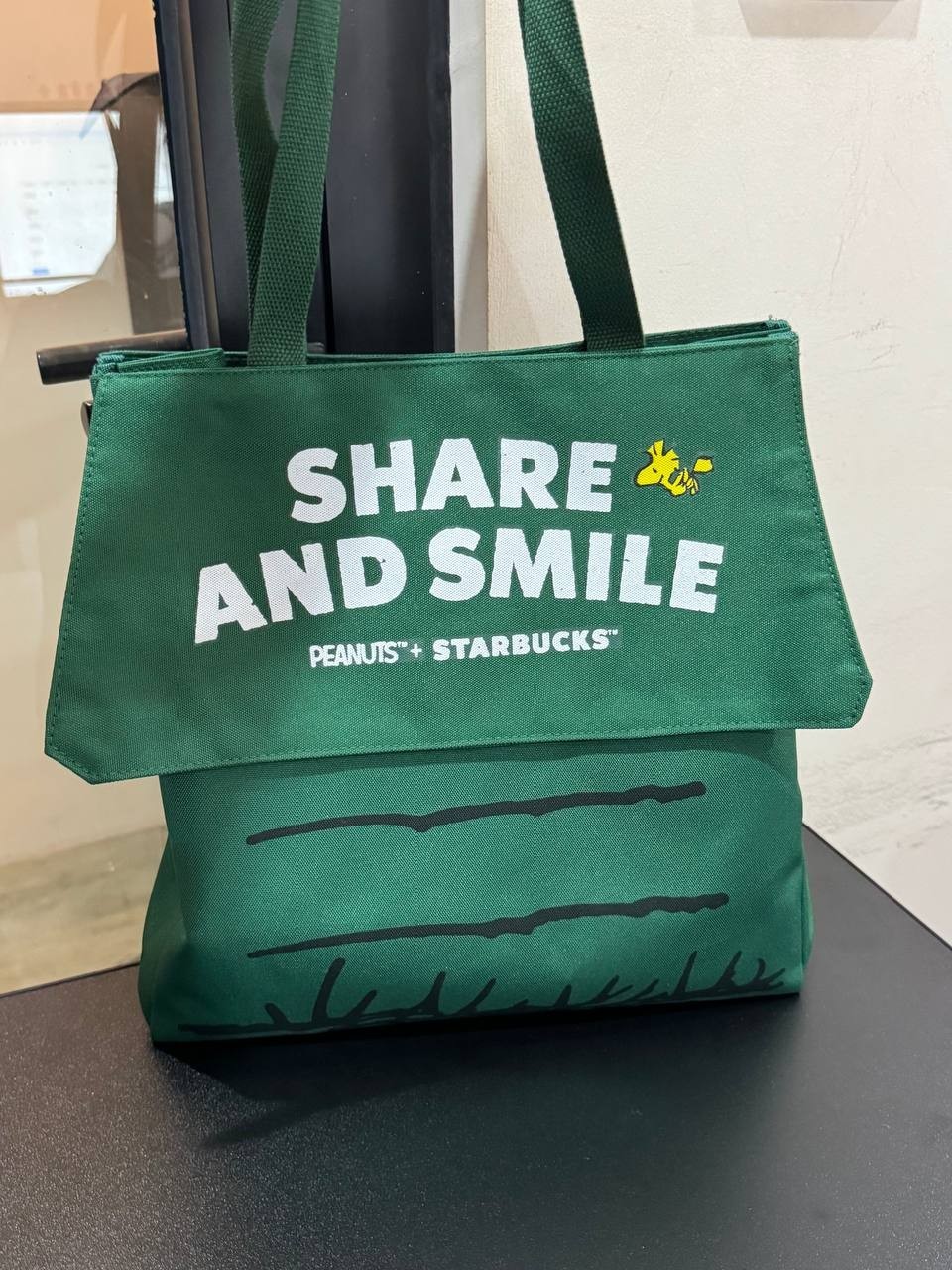 Starbucks Snoopy Peanuts Canvas Tote Bag Large Comic House Shopper Bag New SALE