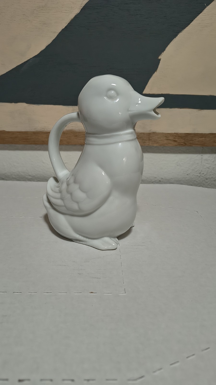Duck Cream Pitcher White Ceramic Spring Decor
