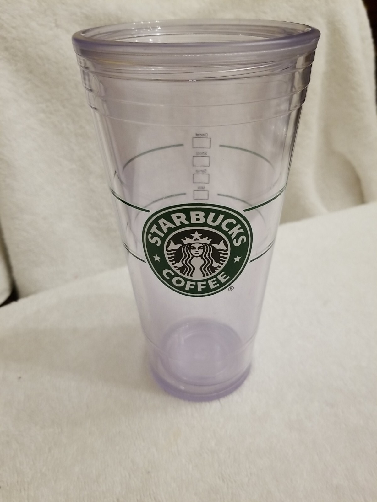 Starbucks Coffee Co. Clear Plastic 20fl Oz Cup (no lid or straw)