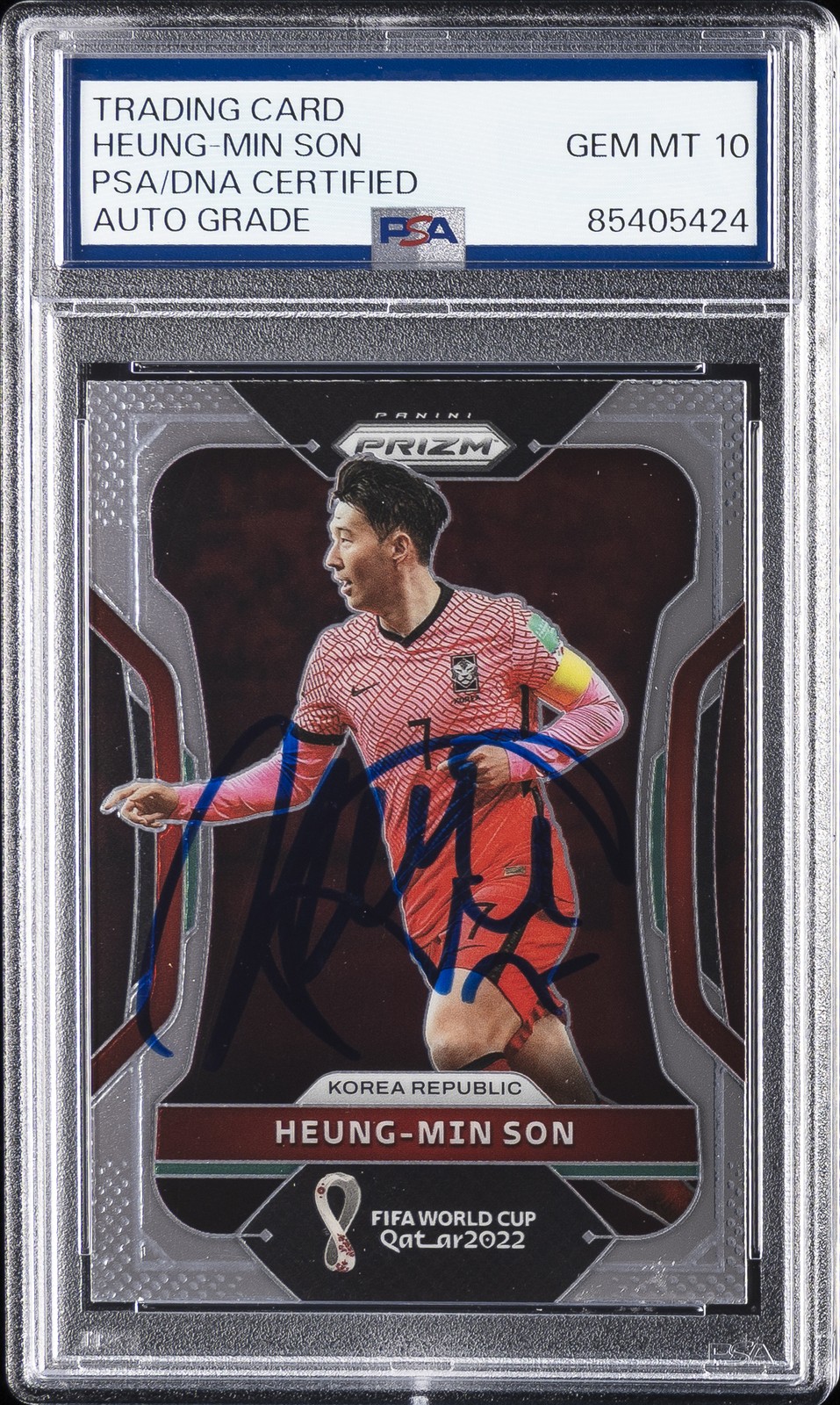 HEUNG-MIN SON SIGNED AUTOGRAPHED TRADING CARD PSA DNA AUTO 10