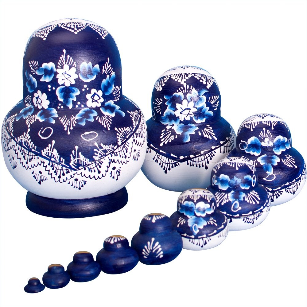 Russian Nesting Dolls Hand Painted Wooden Matryoshka Set 10pcs