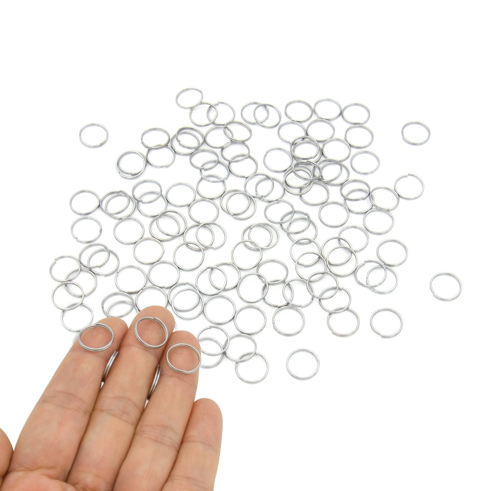 12mm Mini Split Jump Ring with Double Loops Small Round Metal Connectors