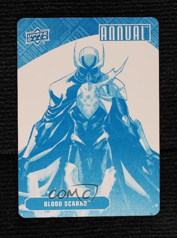 2023-24 Upper Deck DC Annual Printing Plate Cyan 1/1 Blood Scarab #70 m0z