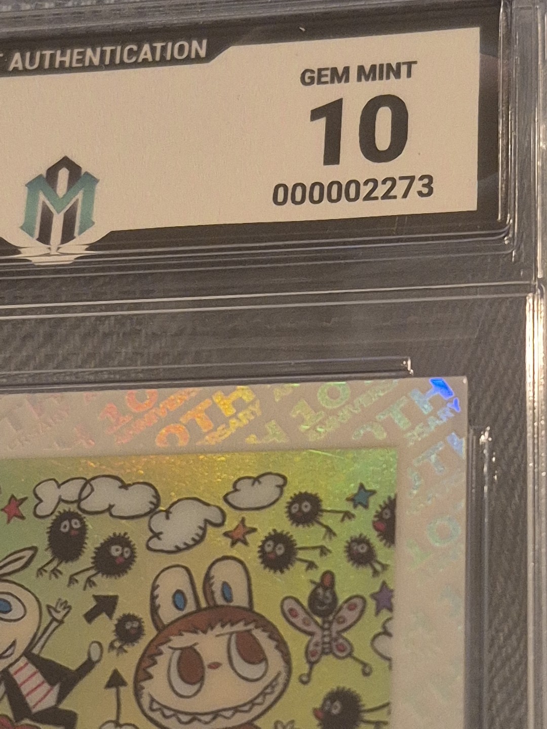 100% Authentic-Topps Chrome The Monsters TM01 10th Anniversary Cert #000002273