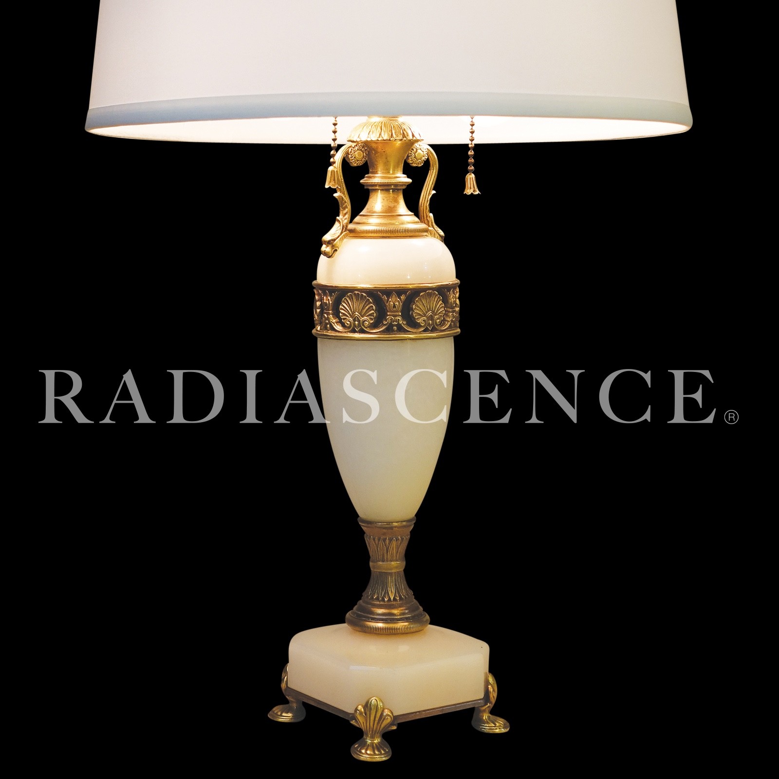 FRENCH DEPOSE ART DECO NEO CLASSIC MODERN TROPHY ONYX BRONZE TABLE LAMP 1930’S