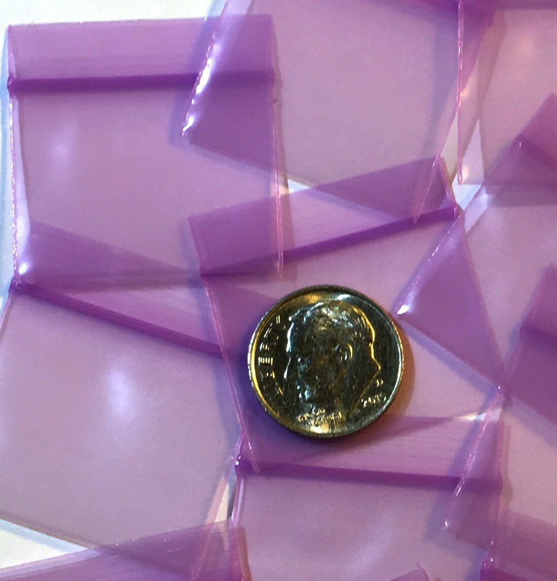 100 Purple Apple baggies 1.18 x 0.94″ mini zip bags 12510-S Skinny