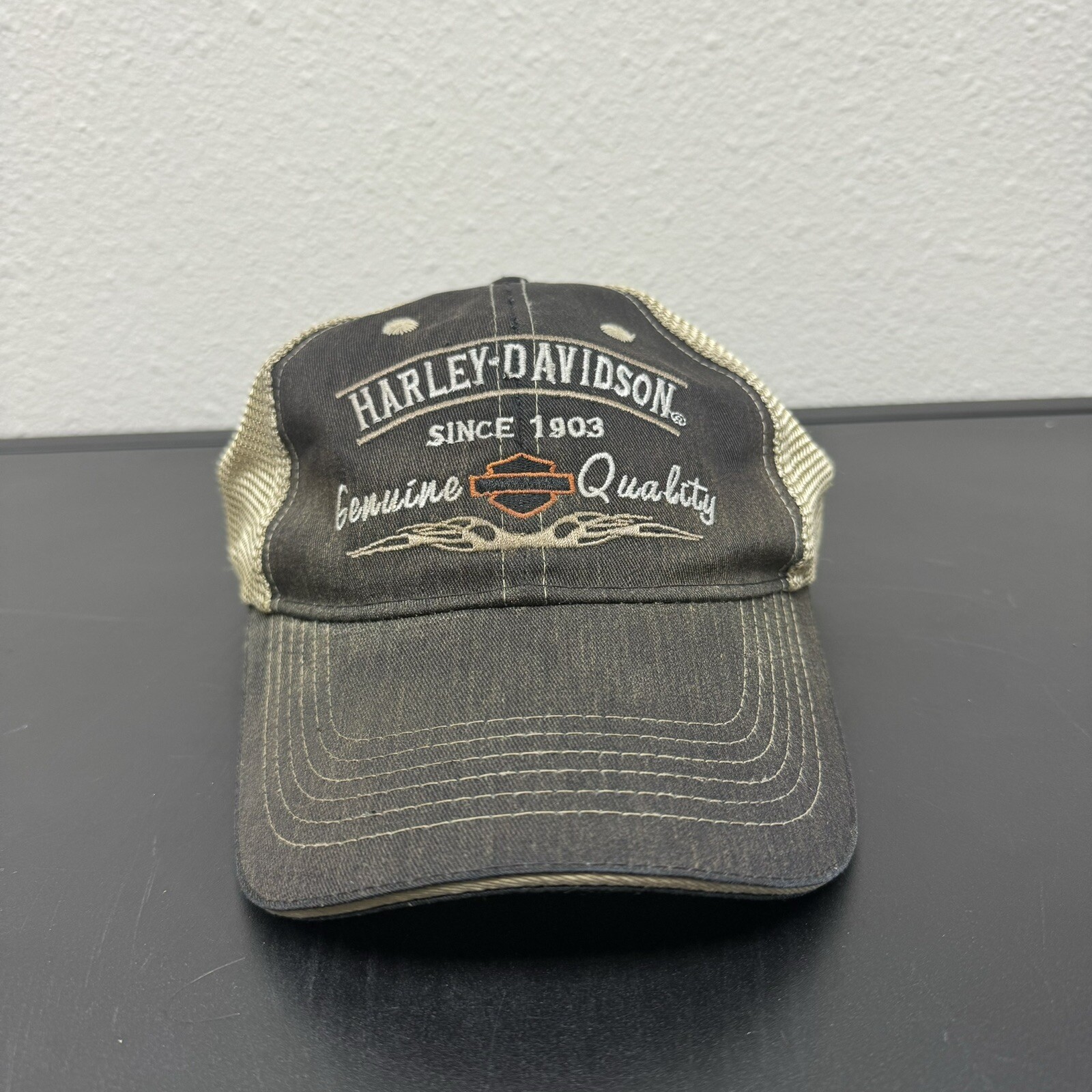 Harley Davidson Hat Cap Adult Snapback Black Beige Los Angeles Anaheim CA