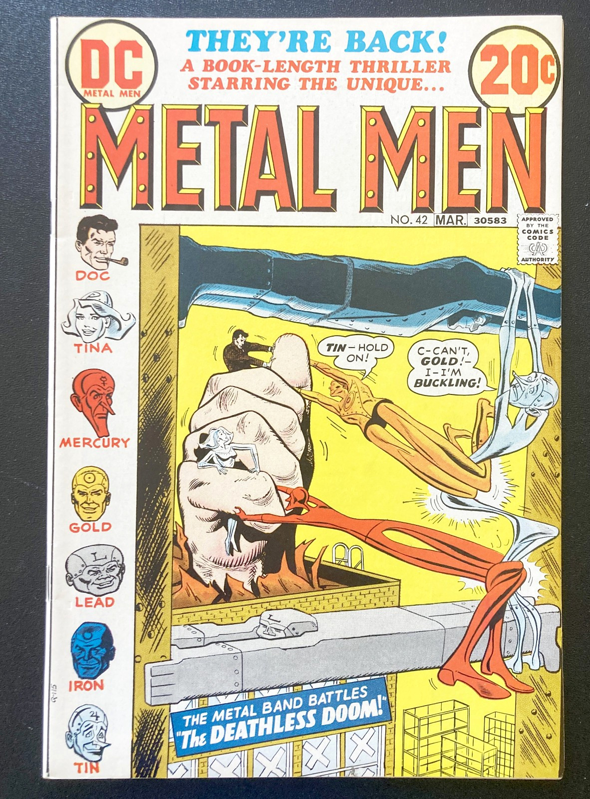 Metal Men 42 DC 1973 1970s BRONZE Age DC COMICS VF/NM- 9.0-9.2 MOVIE coming