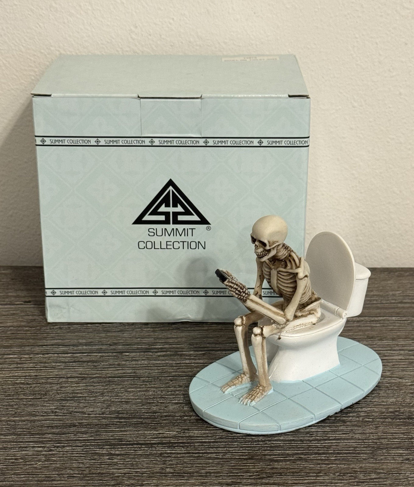 Pacific Giftware Life After Death Phone Never Stop Skeleton Seated on Toilet