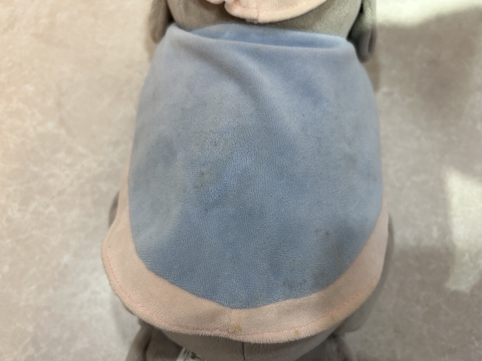 Disney Plush Dumbo. Approx 7” X 15”. Few Spots As Shown In Pictures. Disney Tag