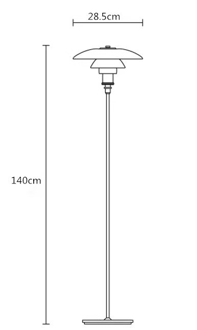 Art Deco Floor Lamp Inspired by Poul Hemingsen’s PH-3 1/2-2 1/2 Design in 1924
