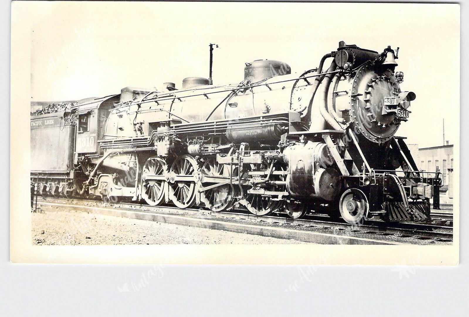 Vintage 6″X3.5″ Photo Train Railroad MP Missouri Pacific #5310 4-8-2 1951