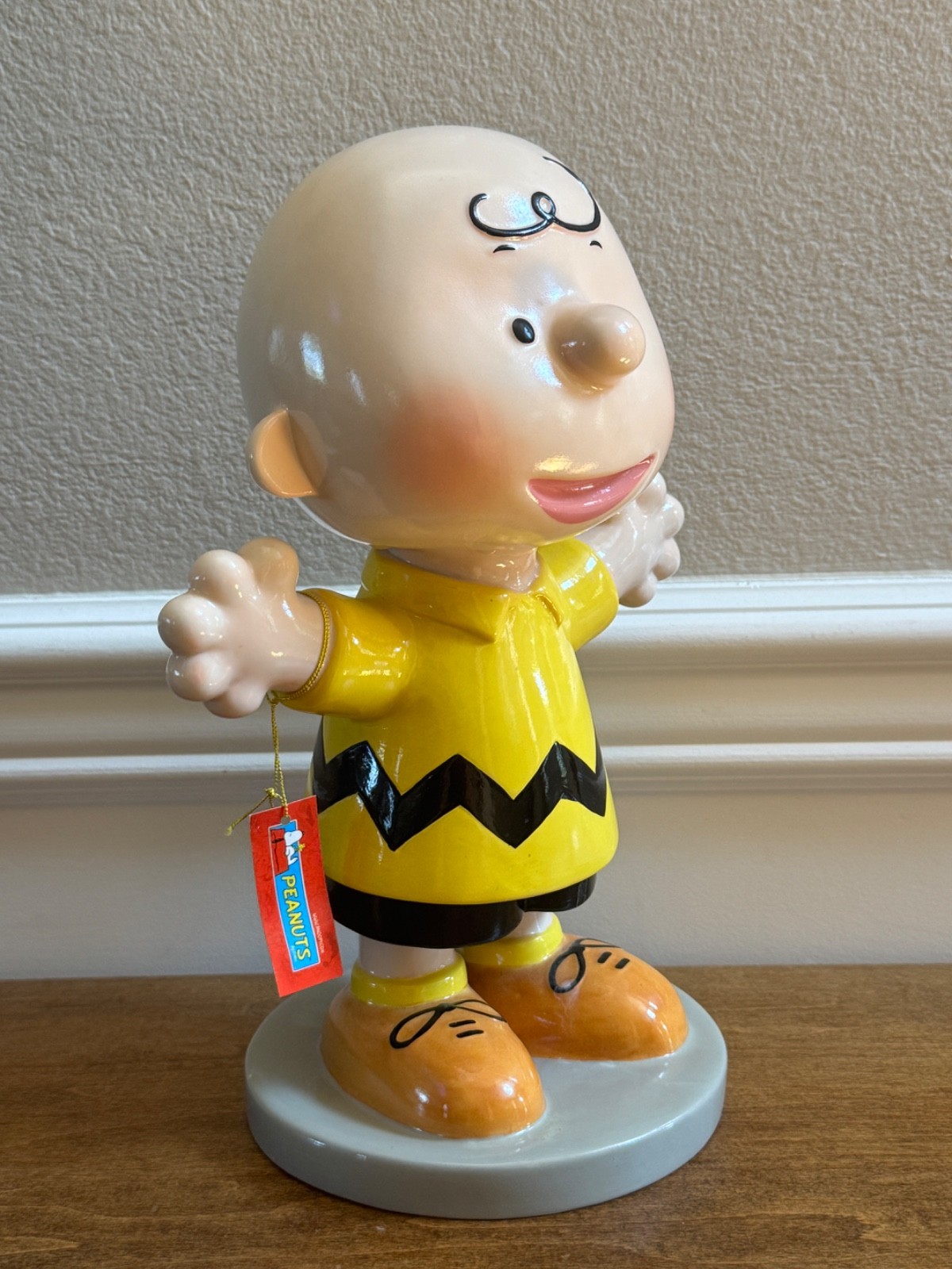 PEANUTS CHARLIE BROWN CERAMIC LARGE FIGURINE 12″ WESTLAND GIFTWARE NO.8174 RARE