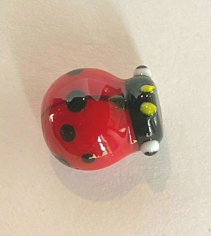 Ganz “The Tiny Little Ladybug” Token Charm Figurine w/Poem Card Glass Miniature