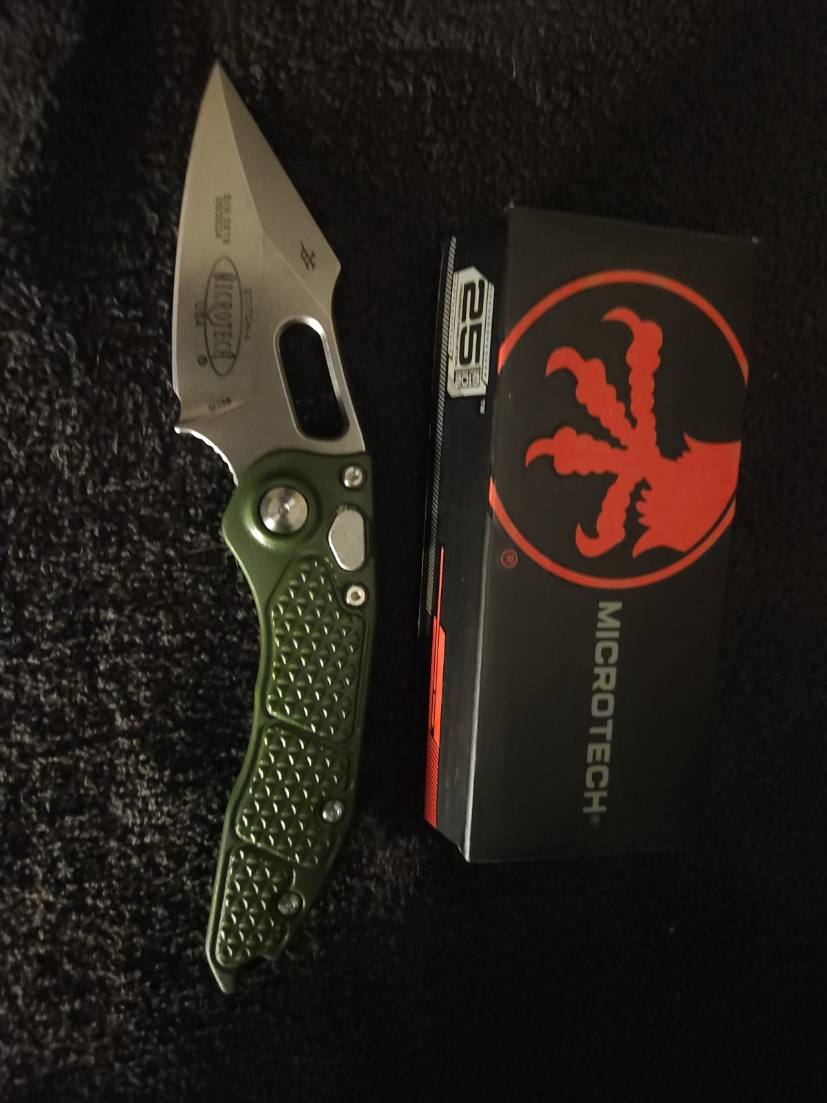 Mucrotech StitchA. Green nylon handle and stainless blade READ new free ship!