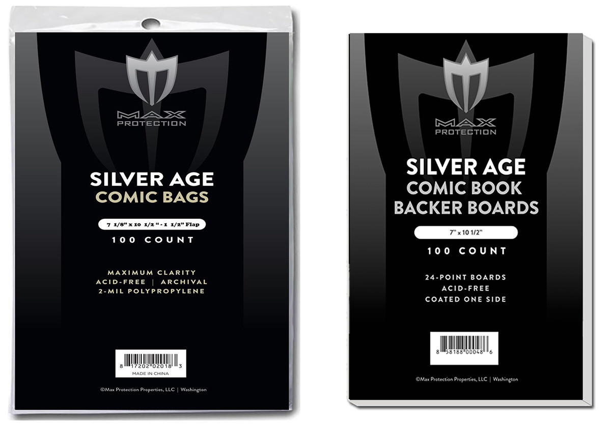 200 Silver Comic Bags and Boards – NEW Max Archival Safe Book Storage Acid Free