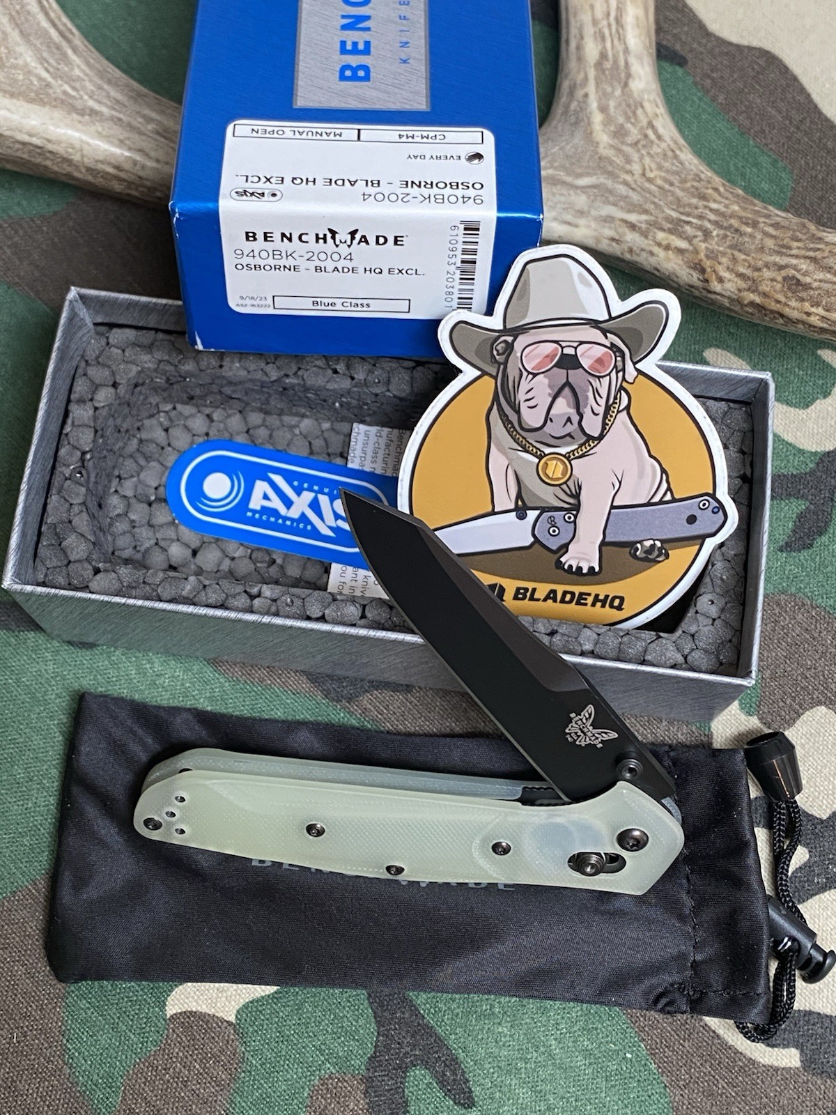 Benchmade Blade HQ Exclusive Osborne 940BK-2004 / Jade G10 / Black M4 Blade