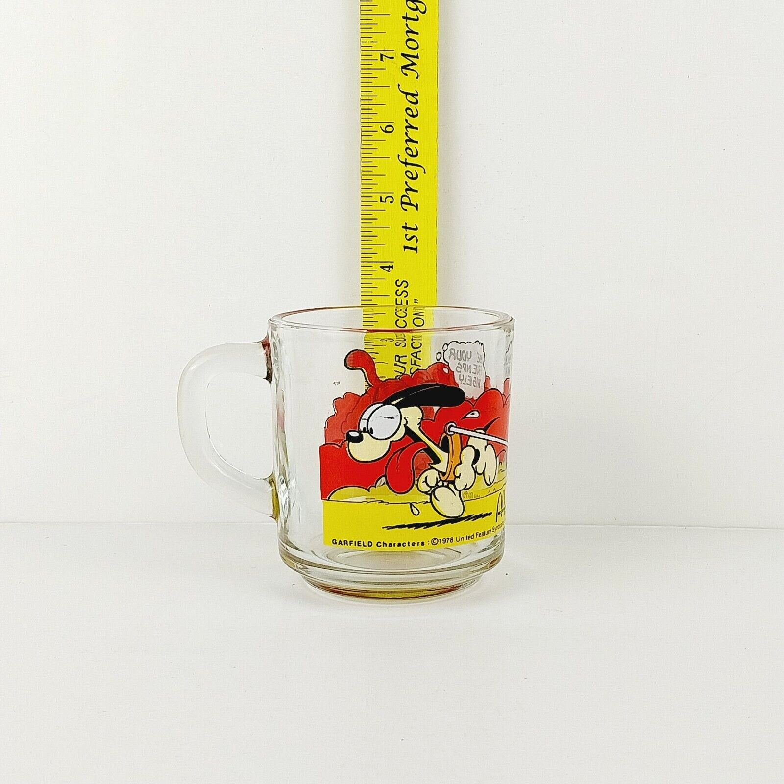 Vintage 1978 McDonalds Garfield and Odie Glass Collector Character Mug