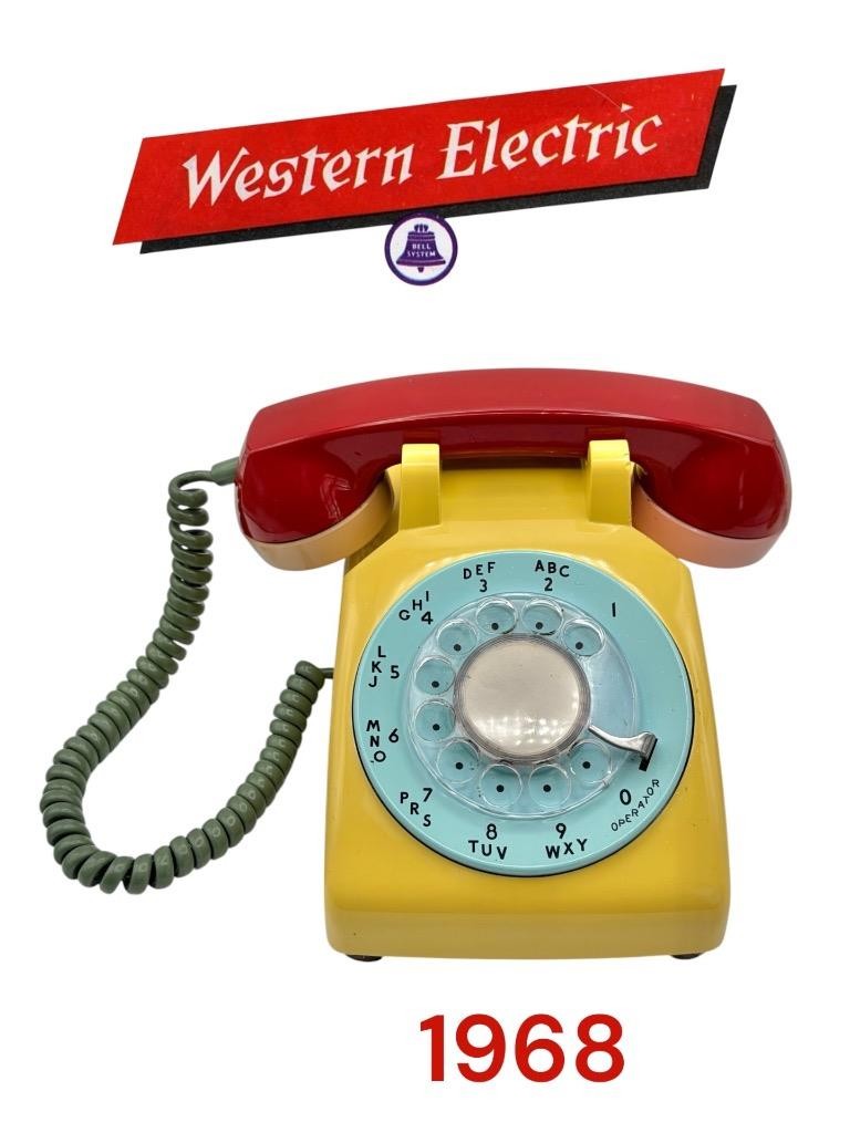 Vintage Western Electric Model 500 Multi-Color Rotary Table Top Telephone 1968