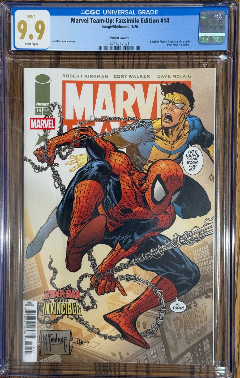 Marvel Team-Up: Facsimile Edition #14 CGC 9.9 Mint McFarlane Cover