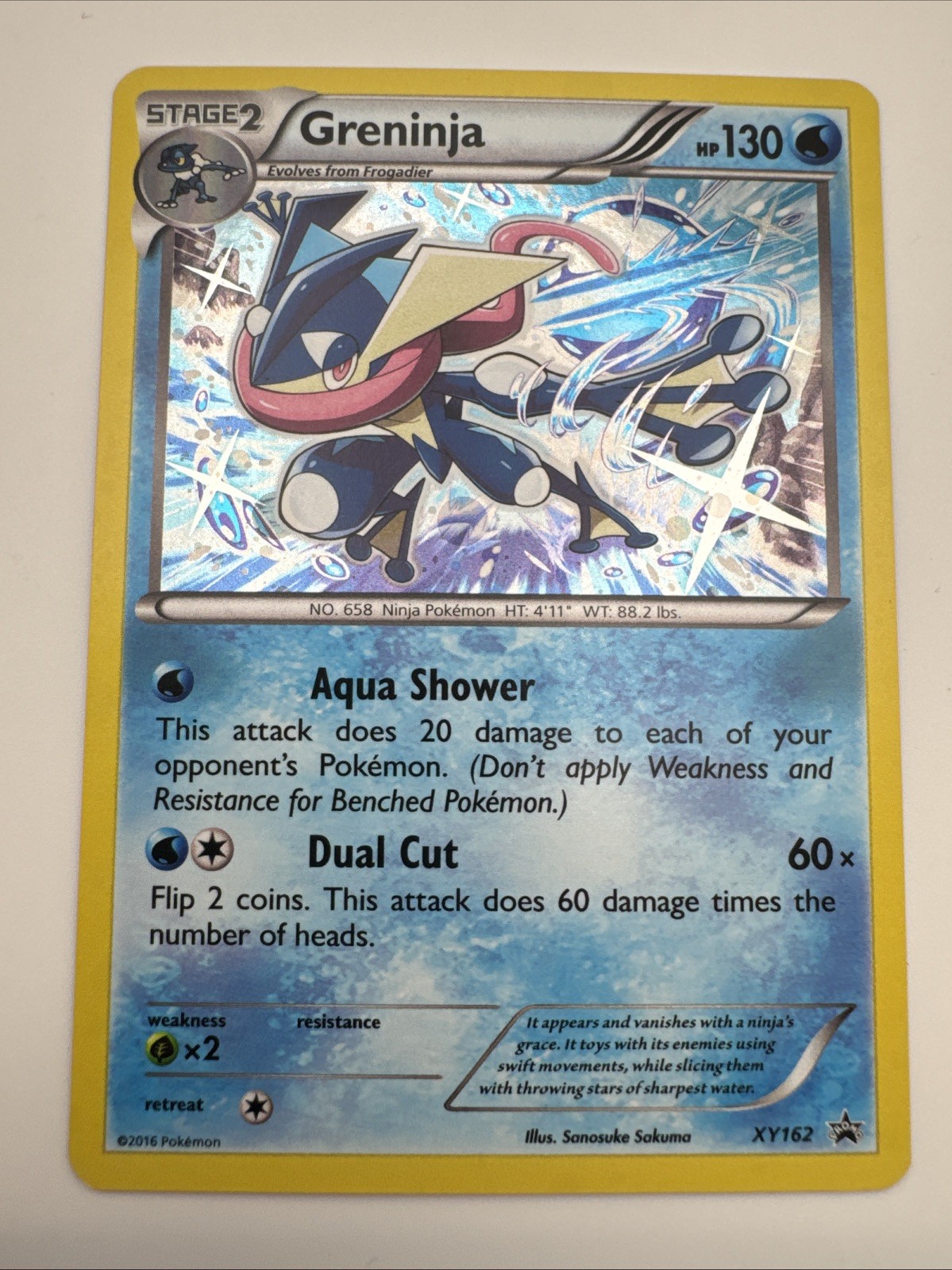 Pokémon TCG Greninja XY162 XY Black Star Promo Holo Card Near Mint 2016