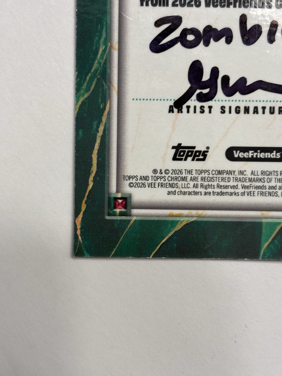 Topps Chrome Veefriends 2026 Blank Canvas Sketch card Zombie By Gary Vee 1/1