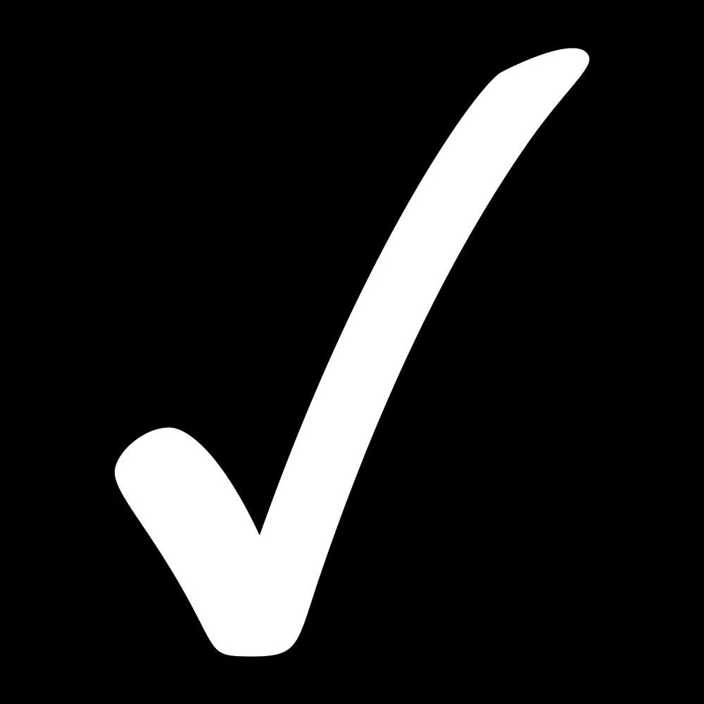 Check Mark List Decal Sticker White Die Cut Vinyl