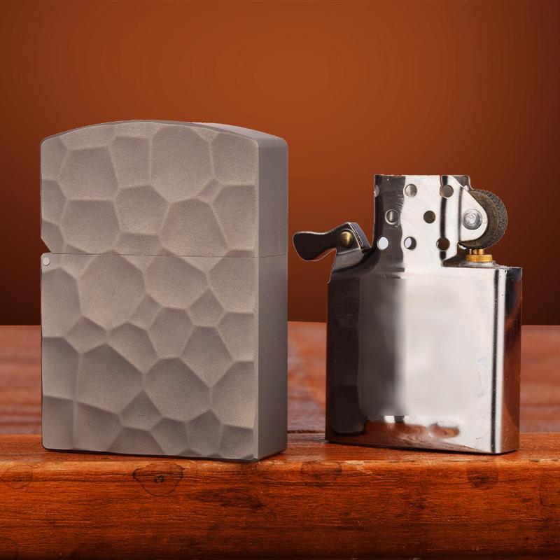 Titanium EDC Lighter Case – Square Box, Windproof, Thick Shell for Zippo Insert