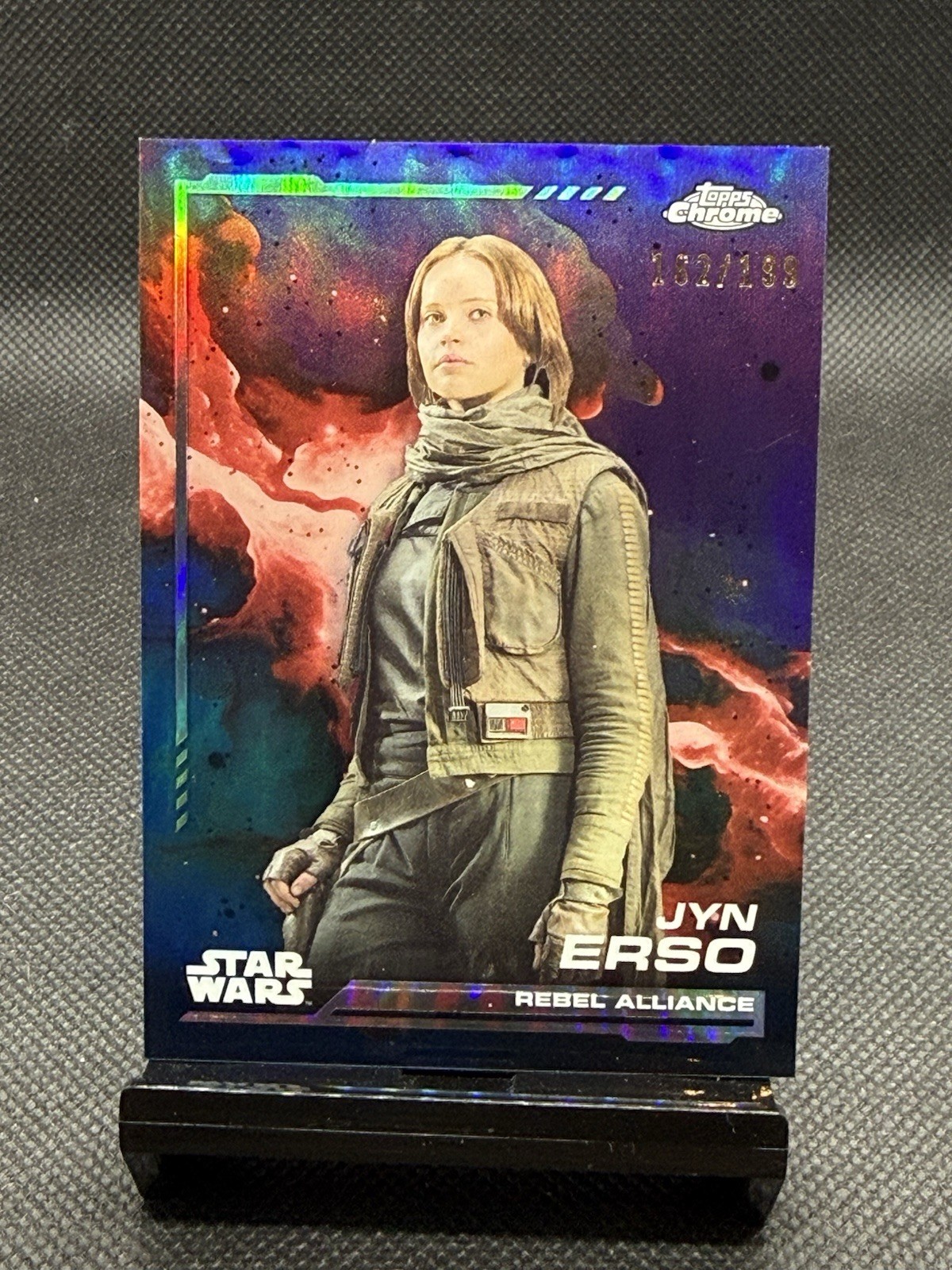 Jyn Erso 2024 Topps Chrome Star Wars PURPLE /199 Refractor Card #119