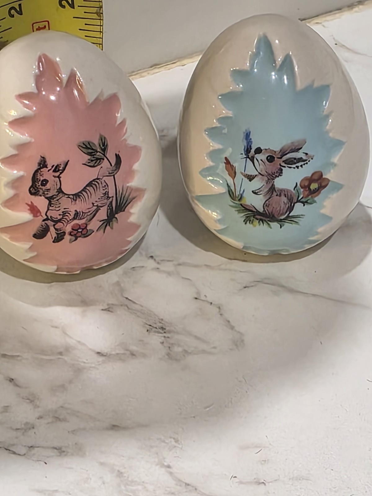 Vintage Hand Painted Cracked Easter Eggs 1974 Signed Excellent Condition Rare