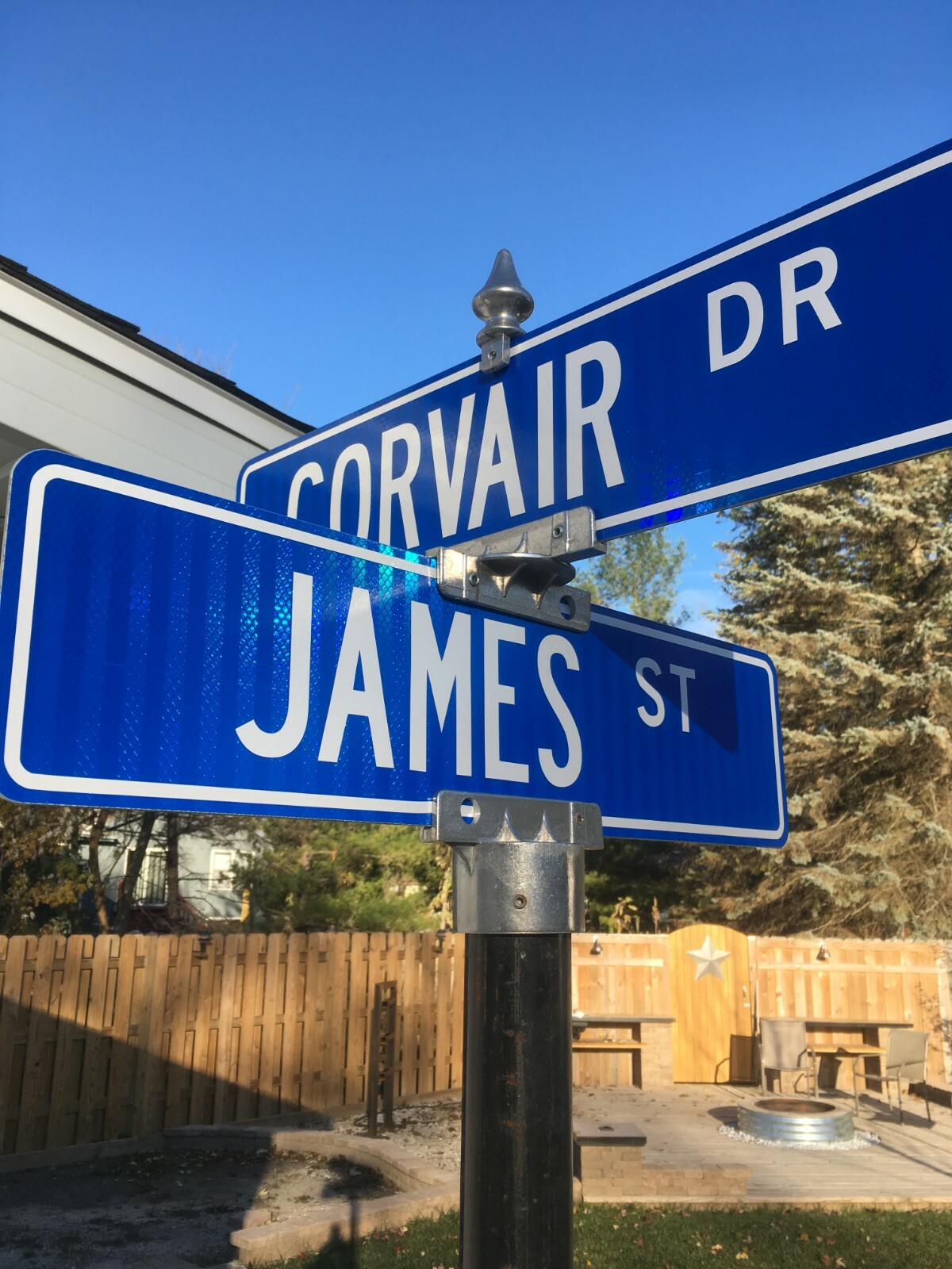 Street Sign Brackets – For 2 3/8″ post – Cross piece – and Top Finial