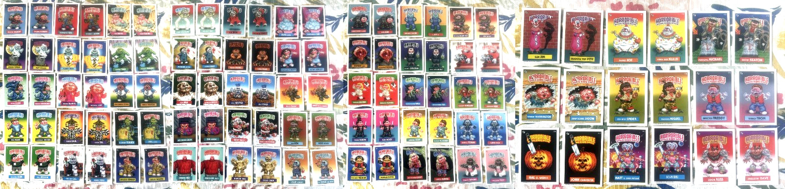 HORRORIBLE KIDS SERIES 10 SET OF 108 BASE CARDS BY MARK PINGITORE 54ab PAIRS