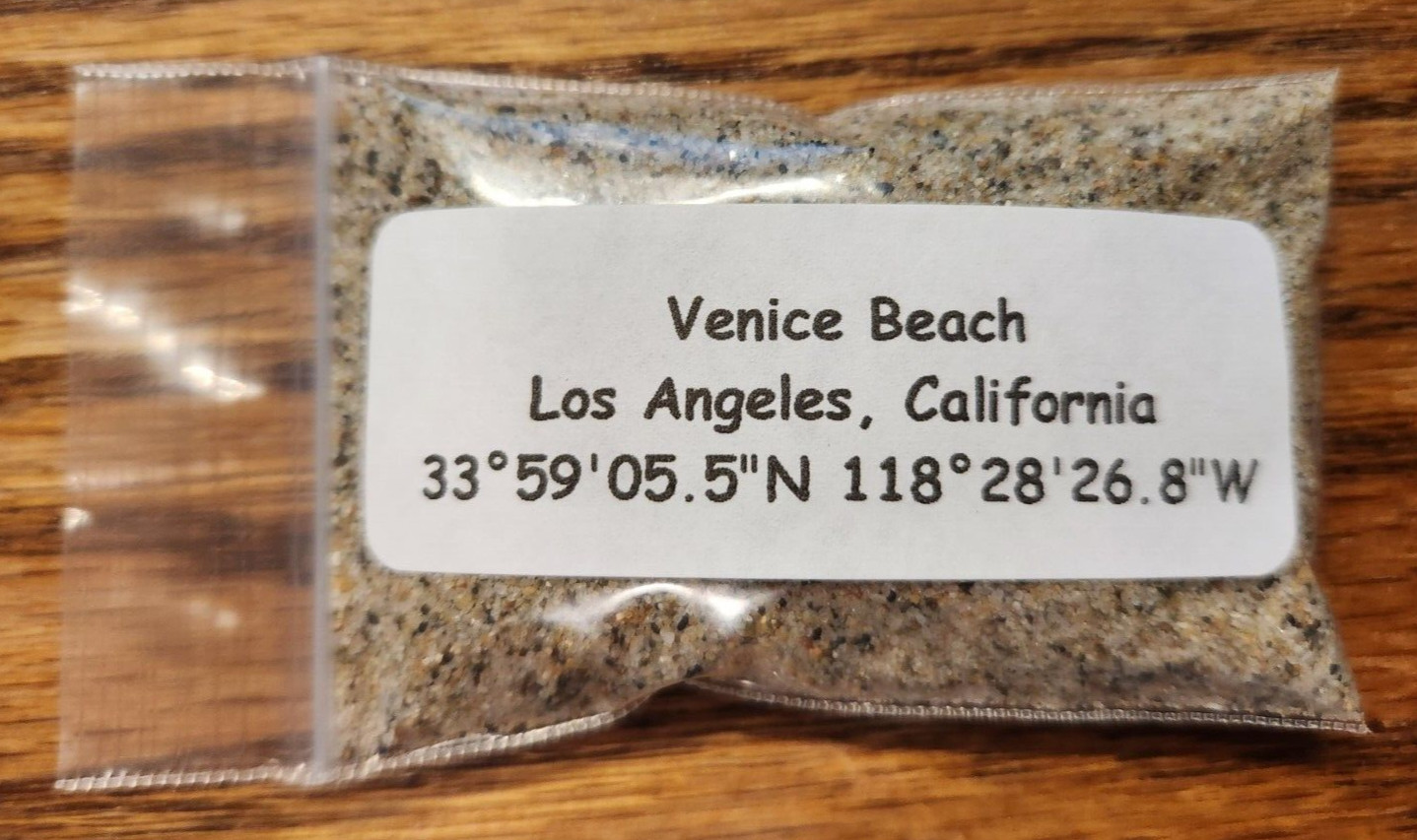 Venice Beach Sand Soil Dirt Sample Los Angeles County California Apx. 30ml