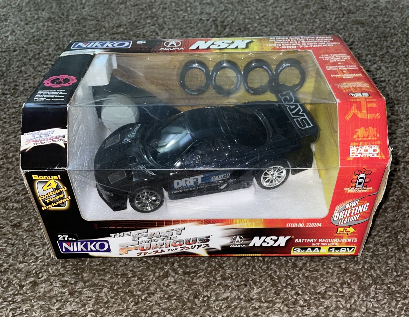 The Fast And The Furious Acura NSX Nikko Radio Remote Control Drifting Car