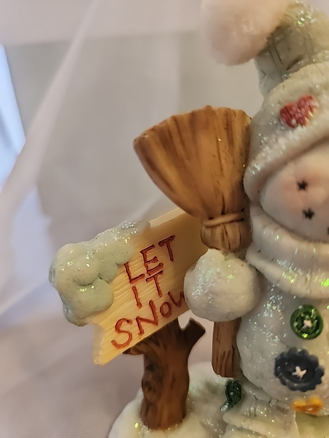 Let It Snow Festive Snowman Figurine