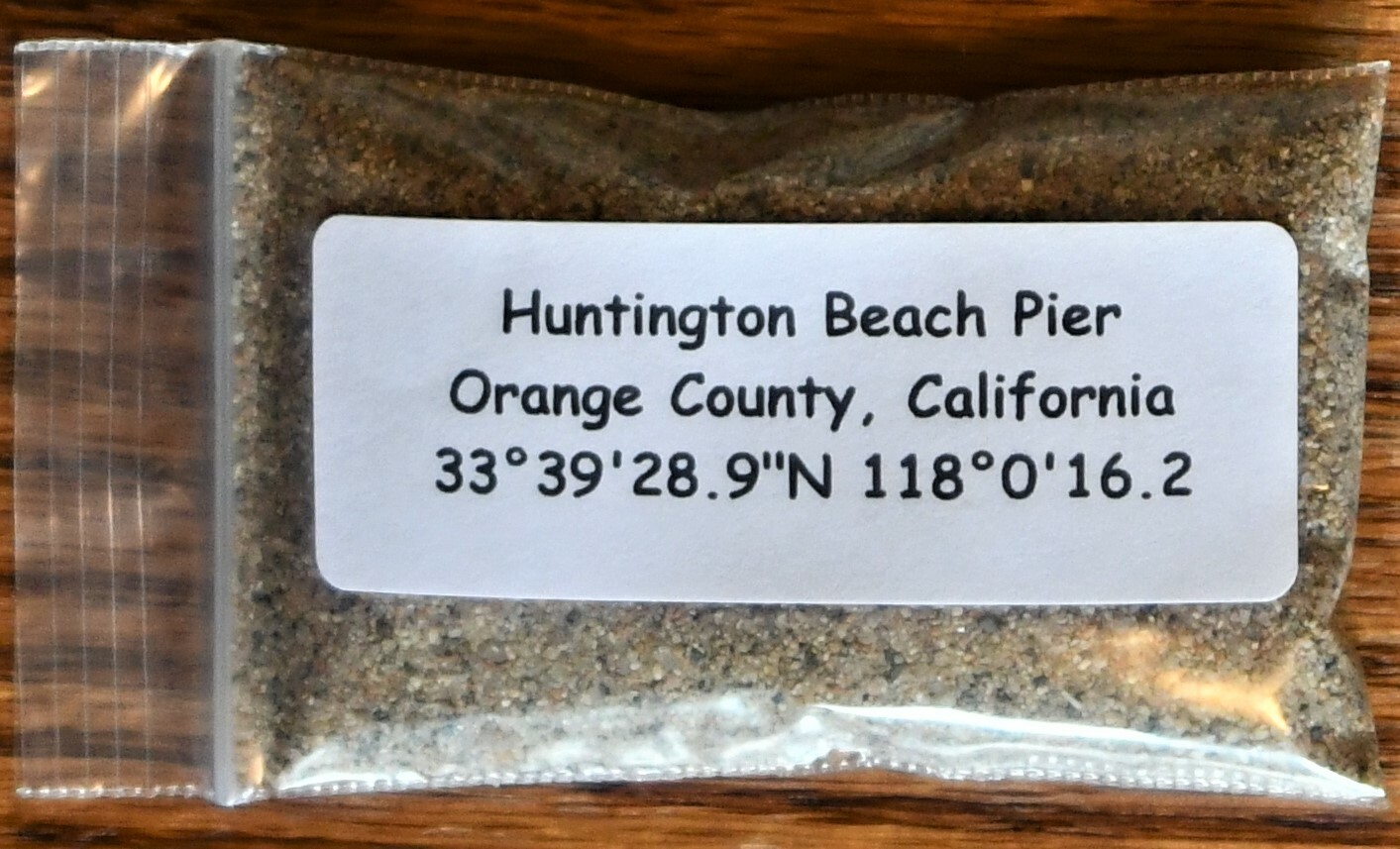 Huntington Beach Pier Sand Sample Orange County California Approximately 30ml.