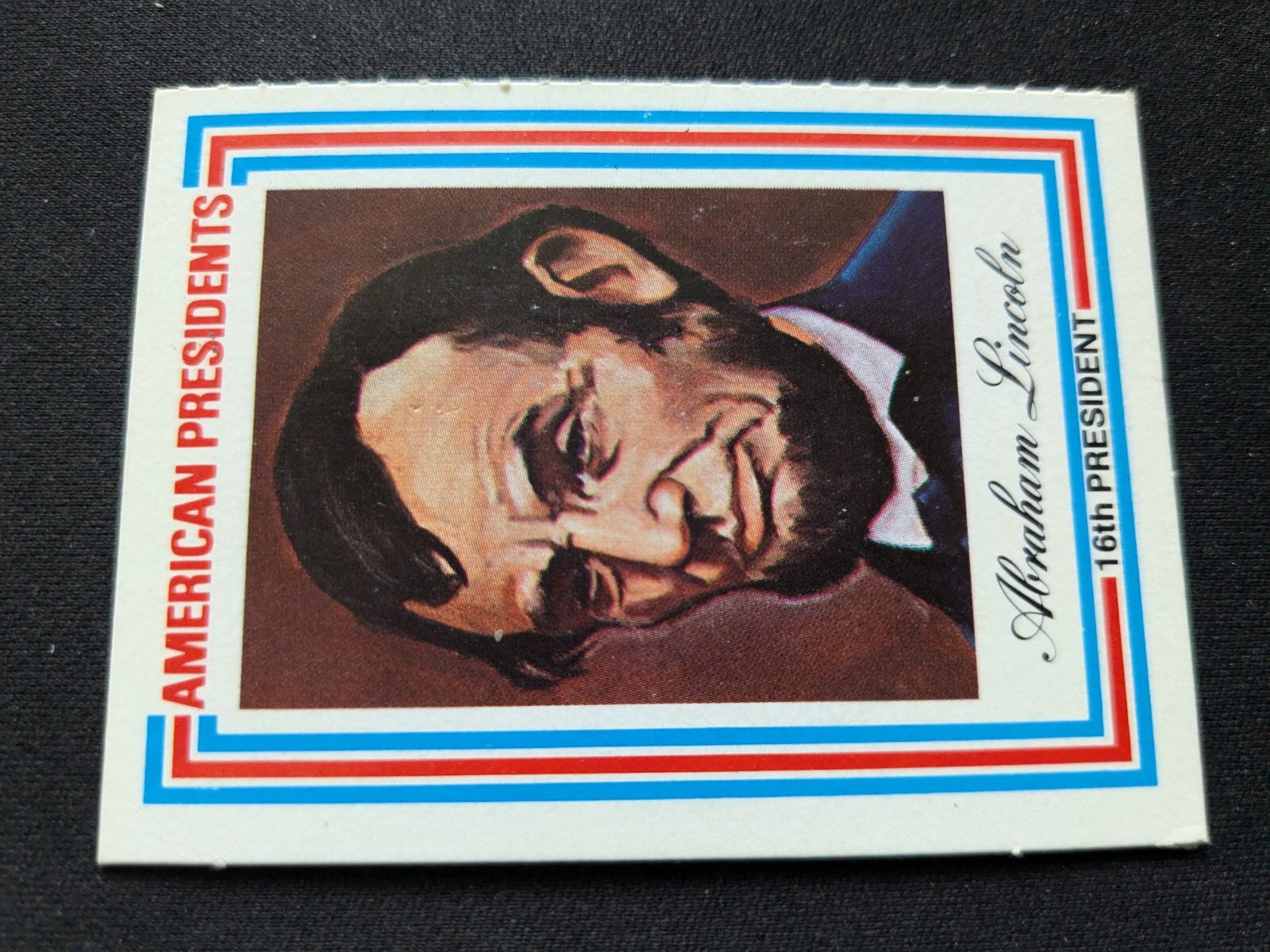 1975 Visual Panographics American Presidents Card # 16th Abraham Lincoln (VG/EX)
