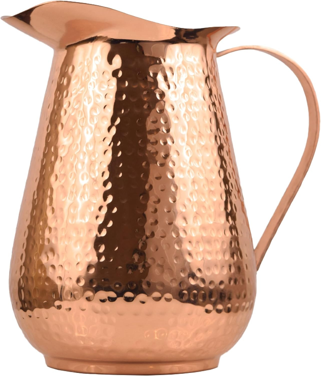 Handmade Hammered Copper Pitcher, 70 Fl. Oz. for Water & Cocktails