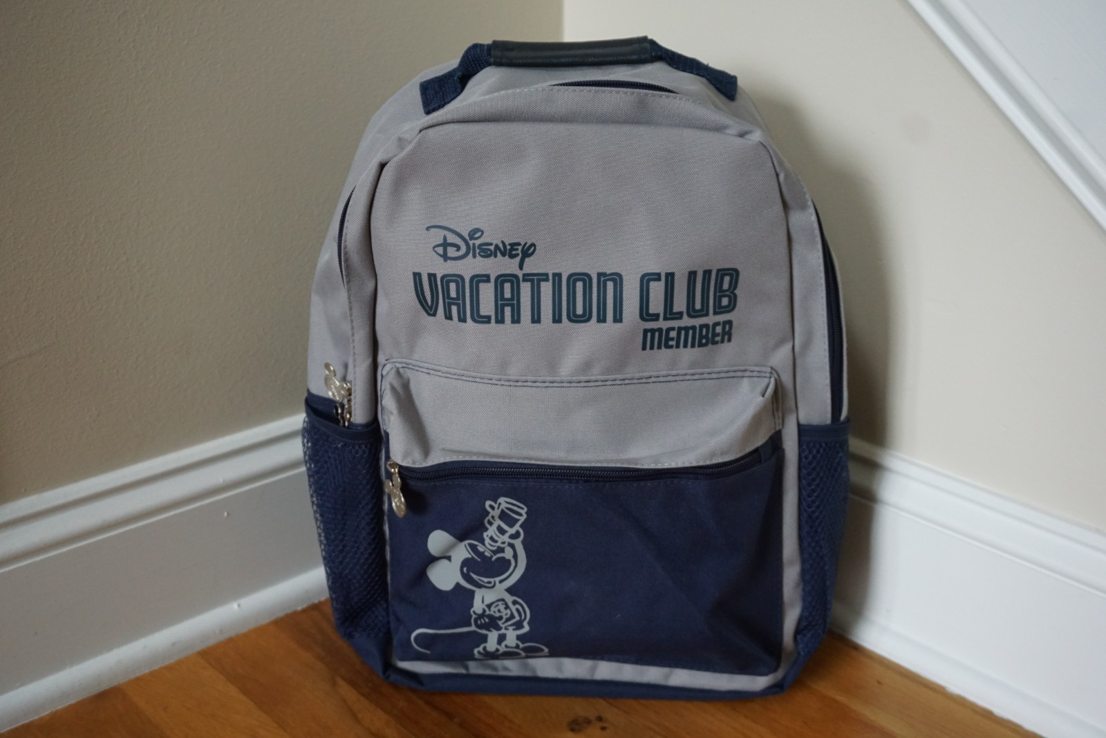 Disney Vacation Club Member Backpack Mickey Mouse Dark Blue and Gray