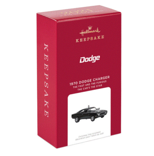 2021 Hallmark Ornament~1970 Dodge Charger” Fast & the Furious- 1st~The Cars Star