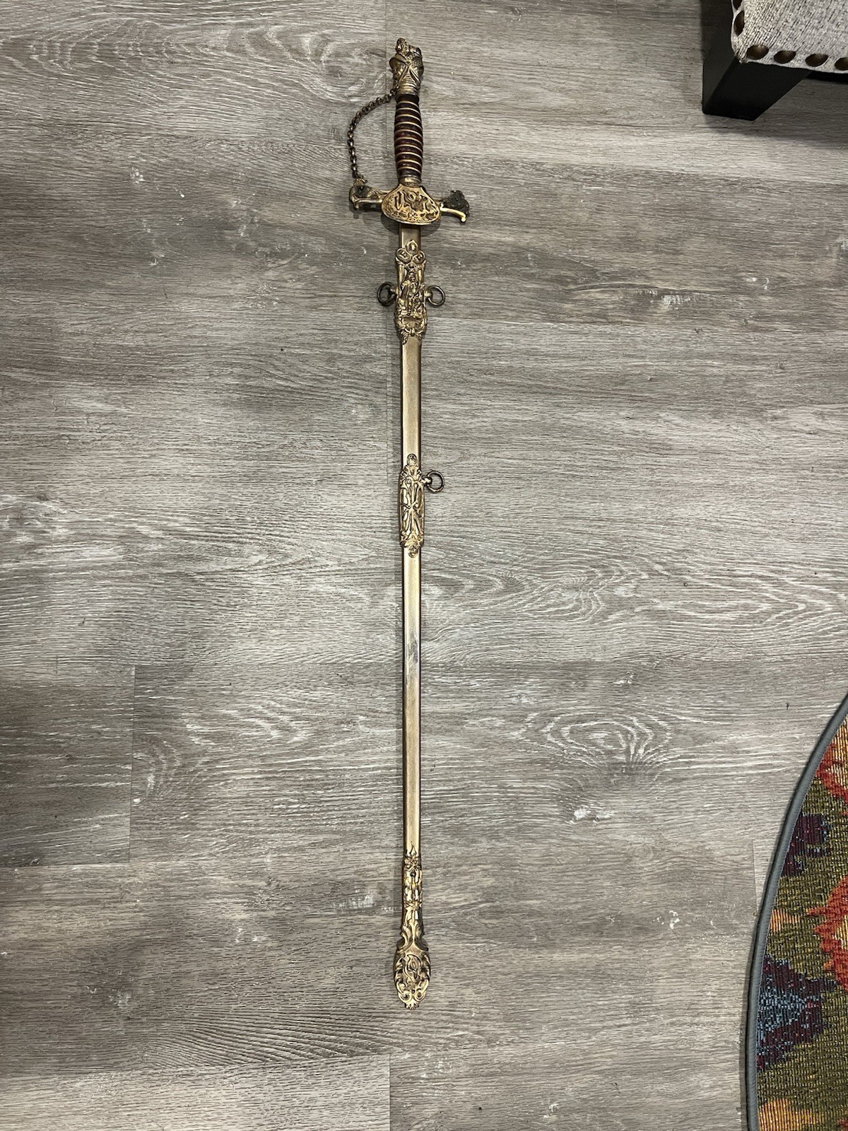 Antique KNIGHTS OF PYTHIAS Uniform Rank FCB Victorian Ceremonial Sword Ames Co.