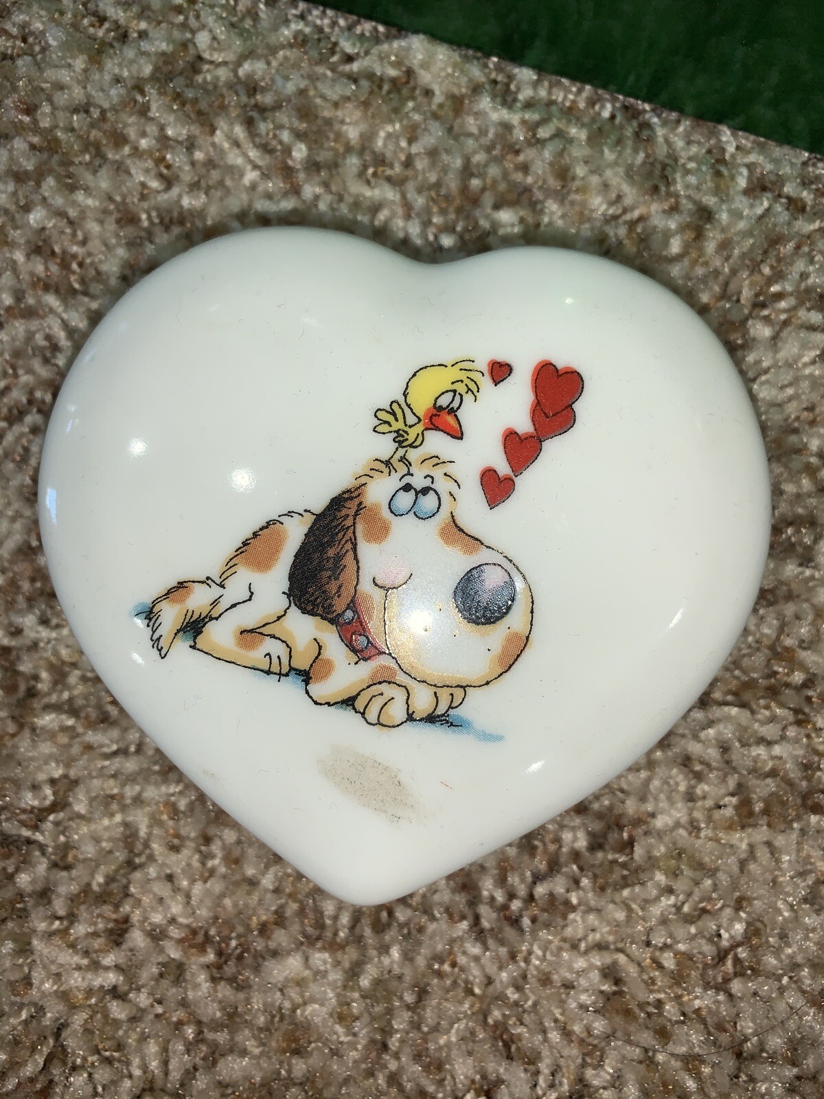VTG TRINKET BOX PORCELAIN HEART VAGABOND CREATIONS YOU’RE ALWAYS ON MY MIND