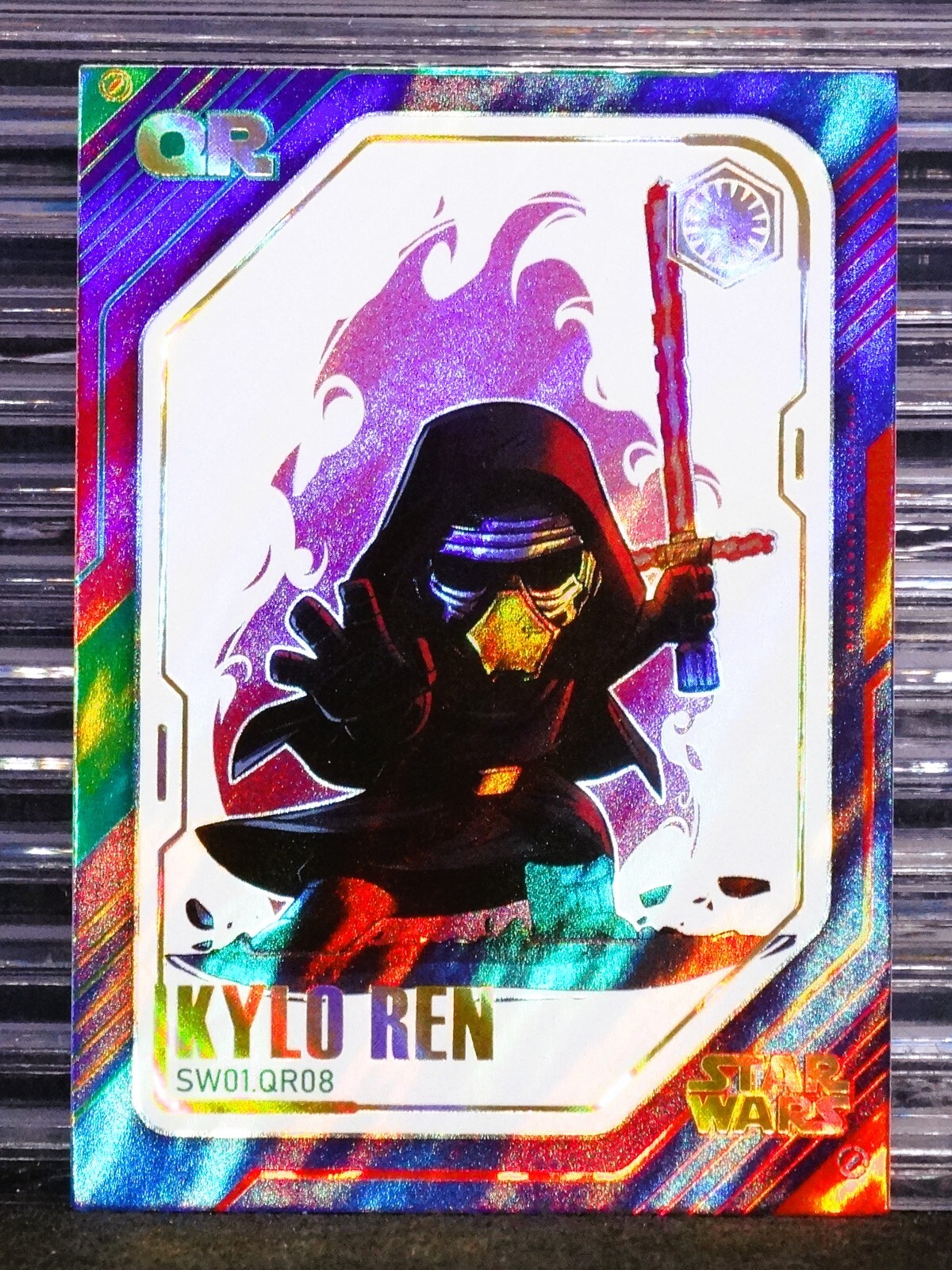 Kylo Ren Chibi 2023 Star Wars Prerelease SW01 QR08 55pt Holofoil Chase Card