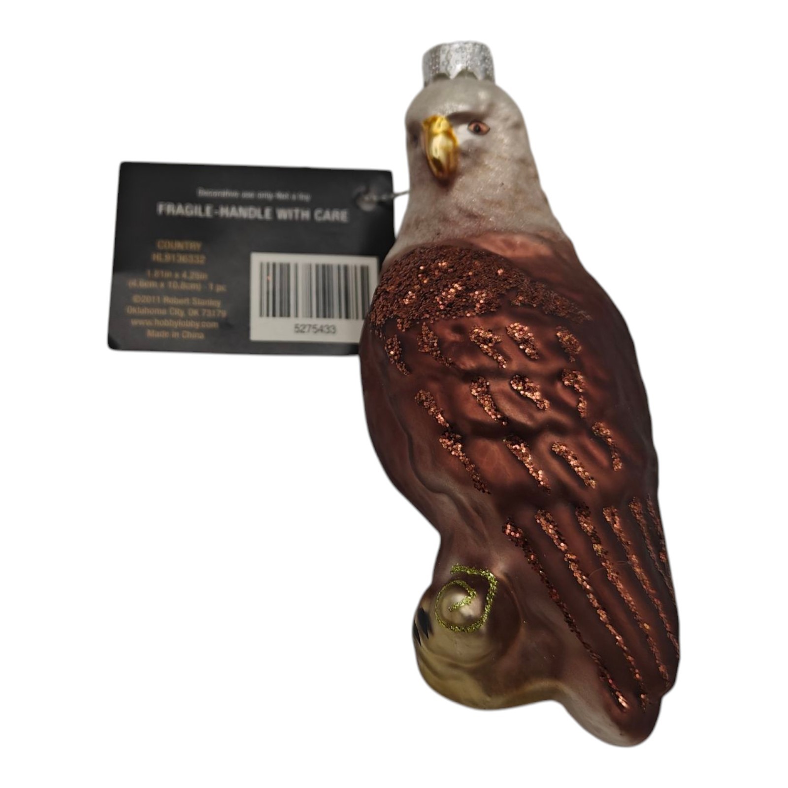 Robert Stanley Eagle Bird Glass Ornament Christmas Holiday NEW