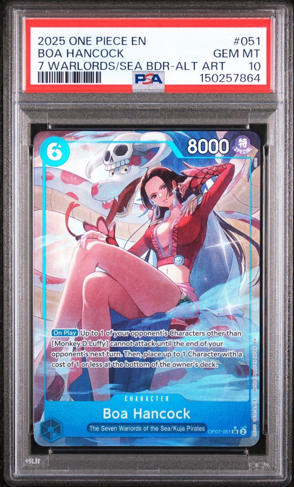 2025 ONE PIECE SEVEN WARLORDS OF THE SEA: 051 BOA HANCOCK PSA 10