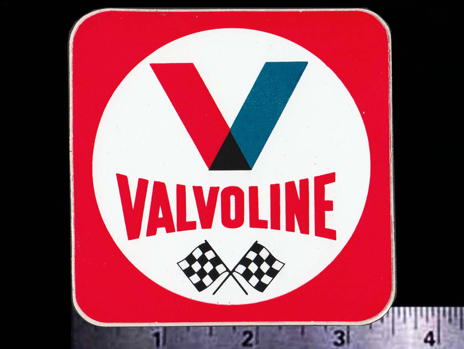 VALVOLINE – Original Vintage 1960’s 70’s Racing Decal/Sticker – 3 1/2 Inch Size