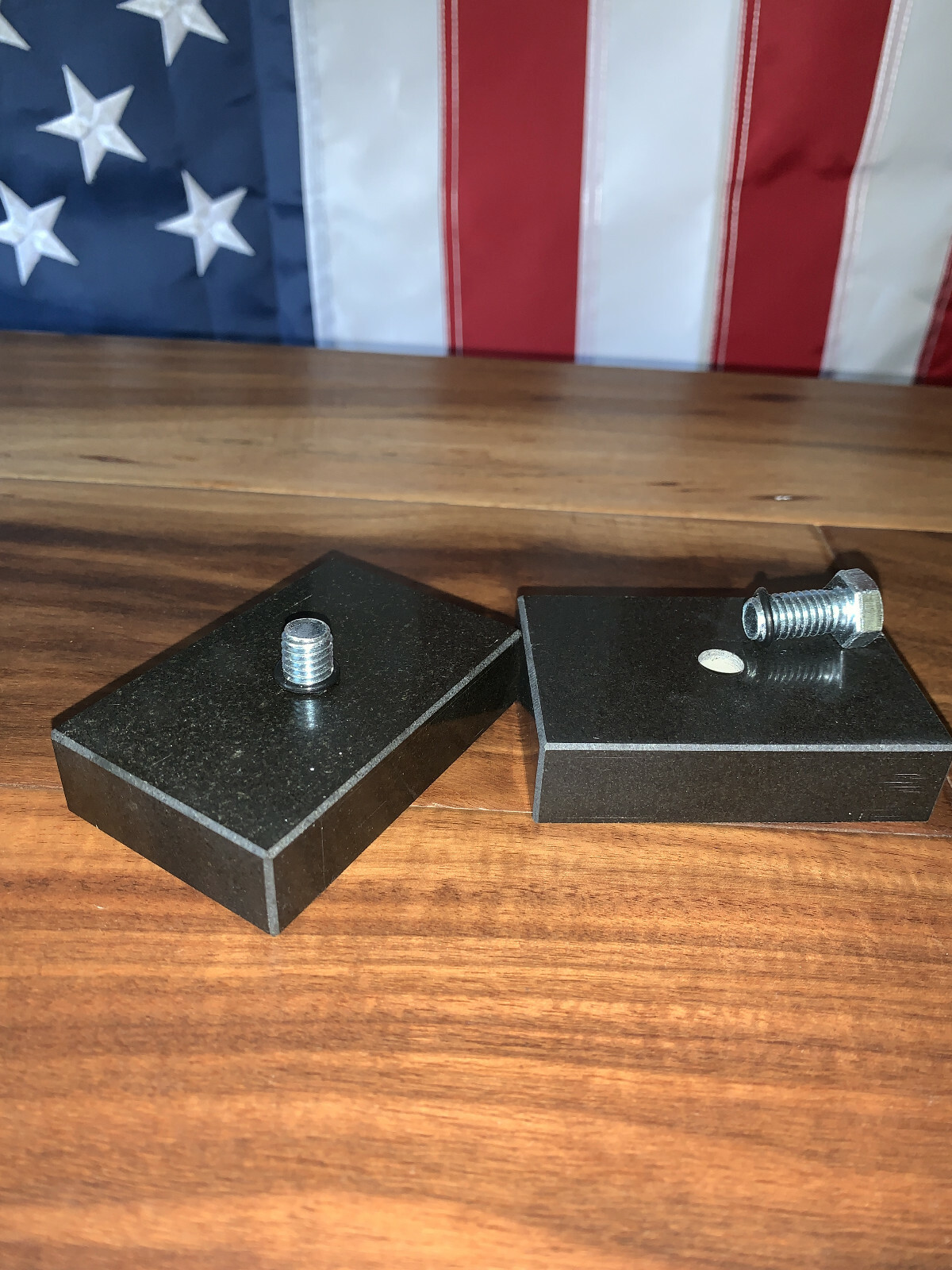 Beer Tap Handle Base Display Stand w/Bolt, Genuine Black Marble Size 2″ x 3″