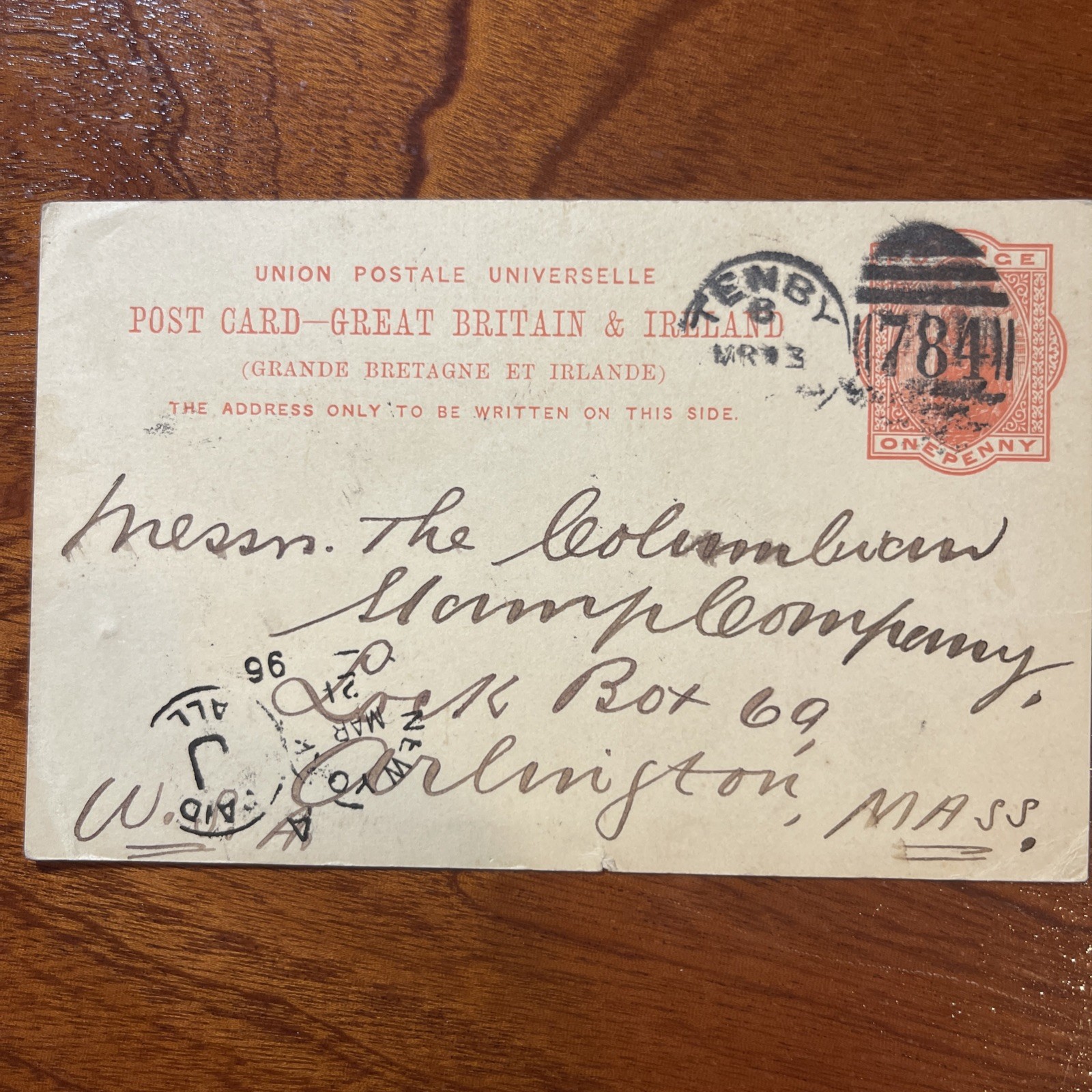 Vintage Post Card Great Britain & Ireland Union Postal Universelle Philately Old
