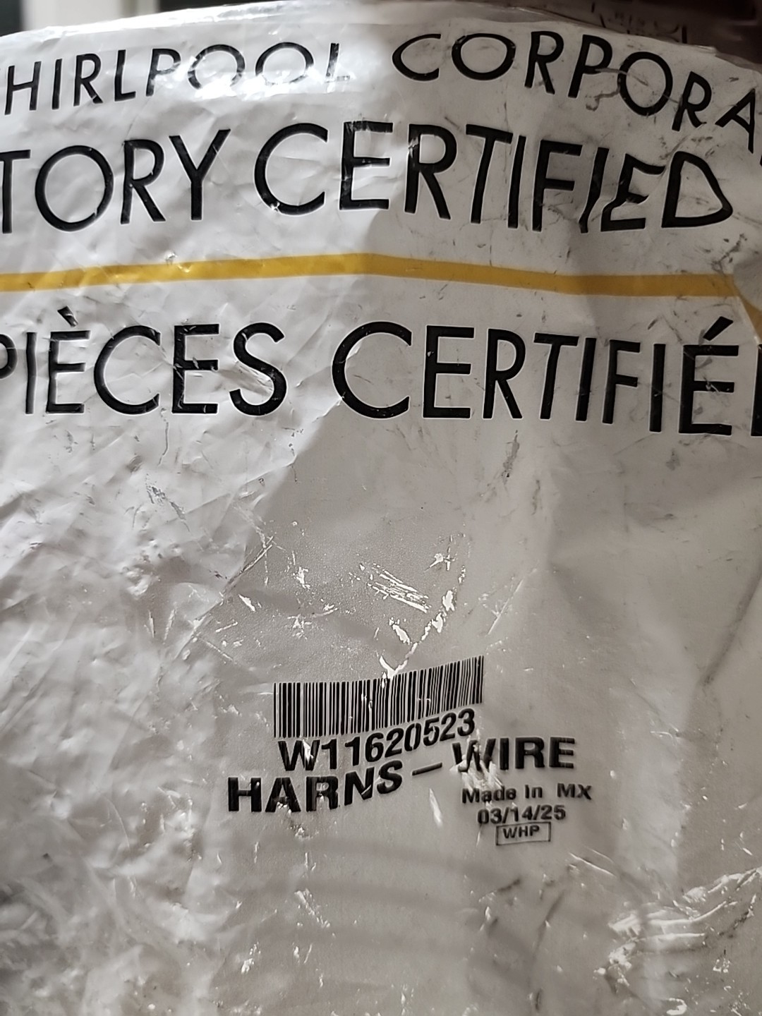 W11620523 Whirlpool HARNS-WIRE