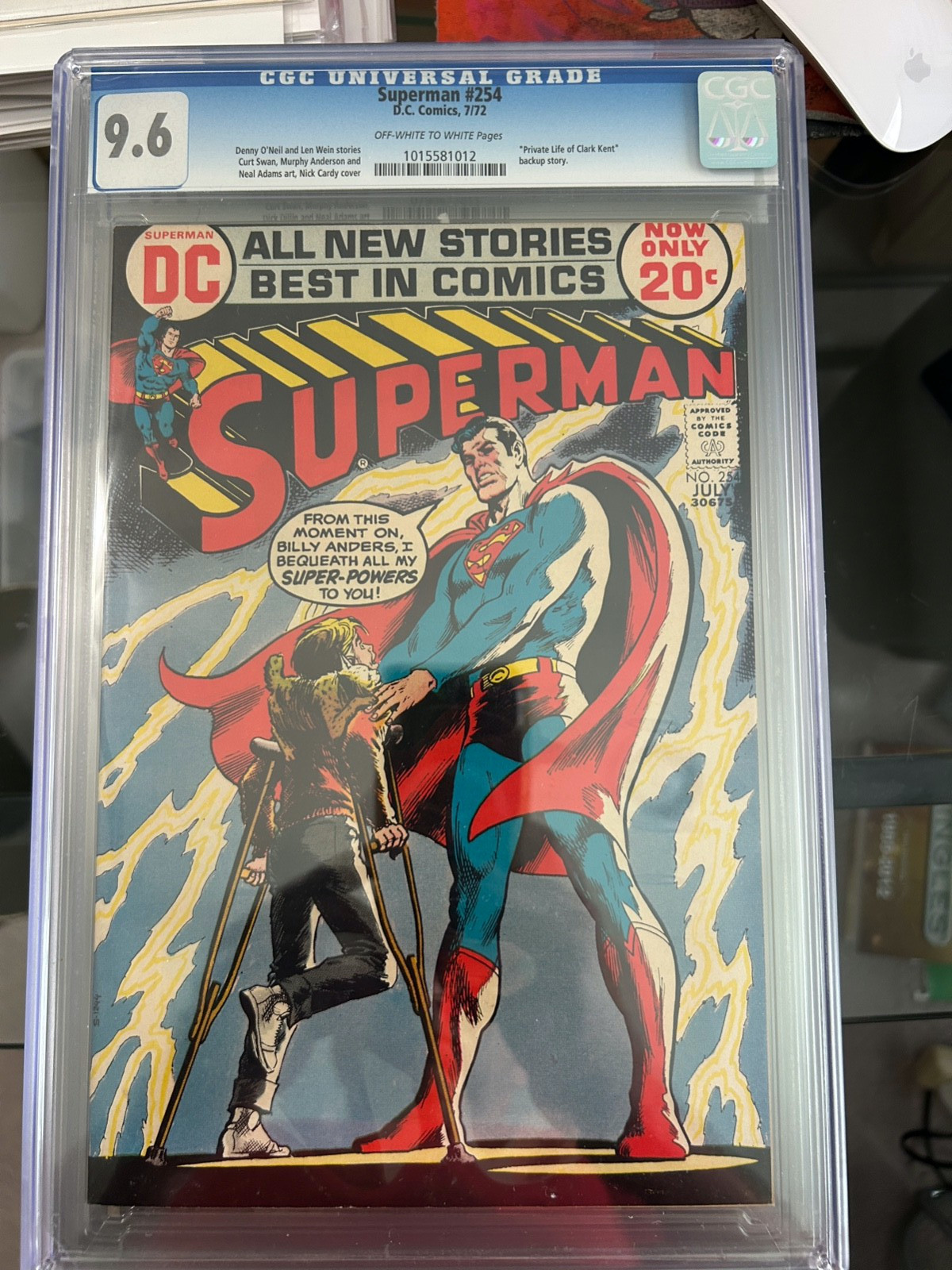 Superman #254 1972 CGC 9.6 Private Life of Clark Kent! Neal Adams Art! Combine